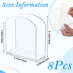 Crystal clear acrylic napkin holder close up showing edges