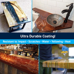 UV resistant epoxy for wood and metal surfaces