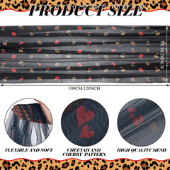 Leopard print cherry pattern on CrystalSylara table runner