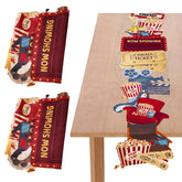 CrystalSylara two piece movie night table runner 13x72 gold color