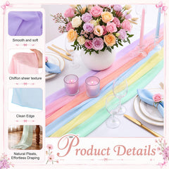 Six pastel colors soft pink purple mint sky orange yellow used in set