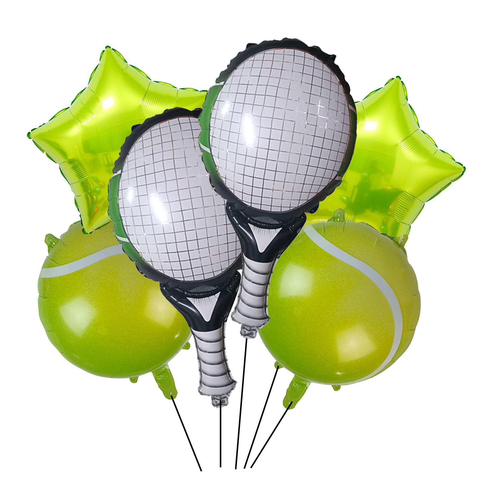 CSTYWC tennis ball foil balloons with two round mylar balloons