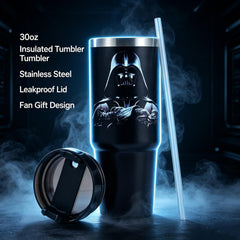 Cupholder friendly travel mug for man 30oz with lid