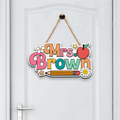 Custom 3D Teacher Name Sign display