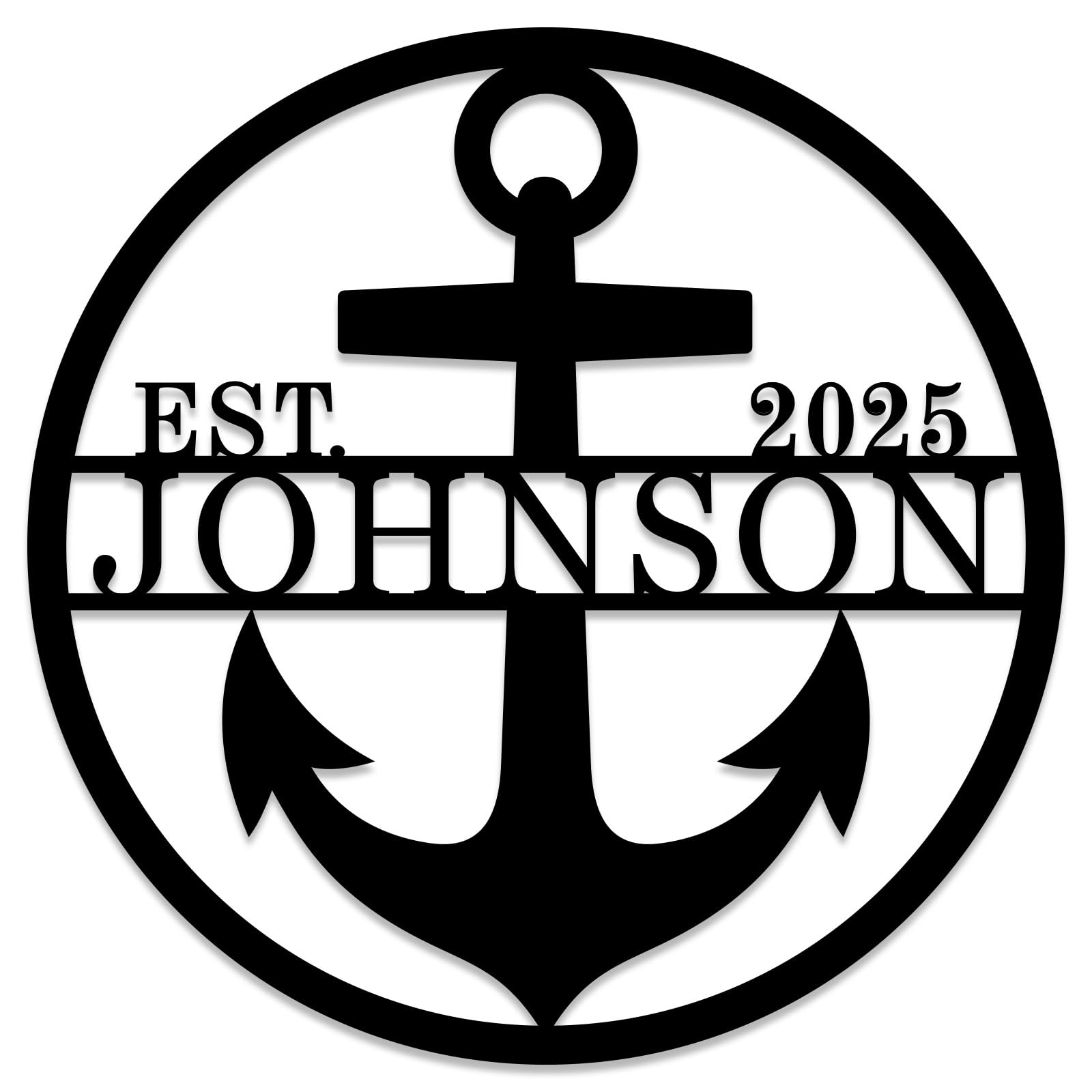 Custom anchor name sign product image for wall decor