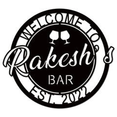 Custom Bar Signs home bar sign front view