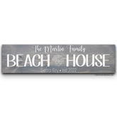 Custom Beach House Sign wood sign with personalized info