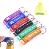 Custom bottle opener keychain aluminum engraving preview