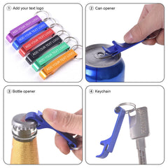 Durable aluminum alloy bottle opener keychain design
