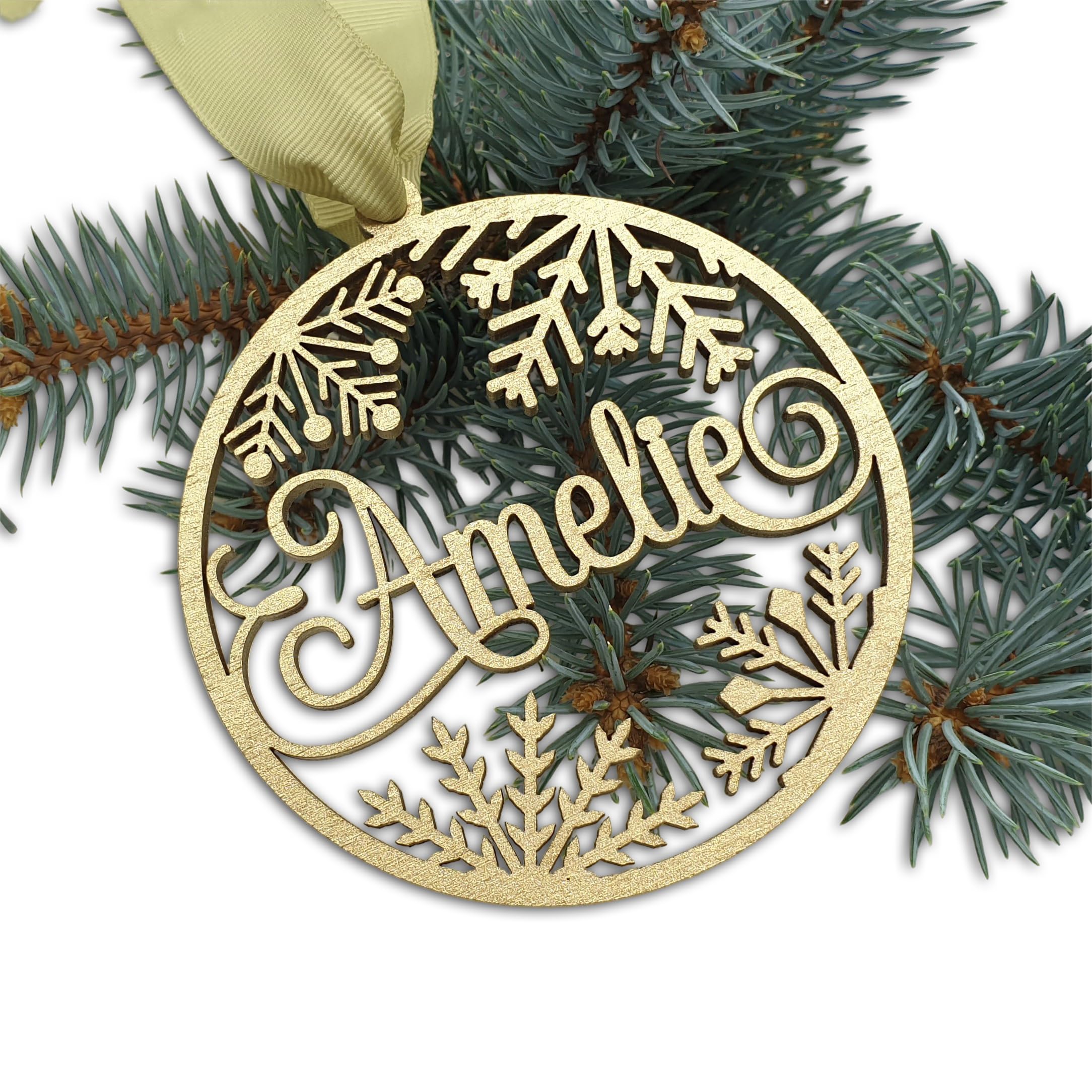 Custom Christmas Ornament Baltic Birch Plywood natural finish