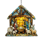 Custom Design Nativity Scene Suncatcher Ornament product image