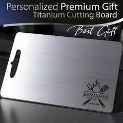 Custom engraved cutting board by HANDLINE LLC