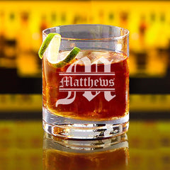 11 oz engraved whiskey rocks glass from My Personal Memories