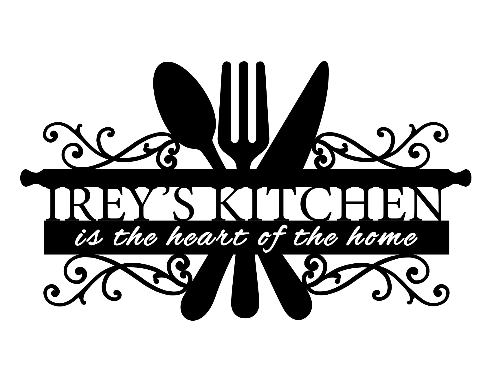 Custom Family Name Sign metal kitchen wall decor