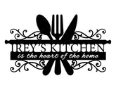 Custom Family Name Sign metal kitchen wall decor