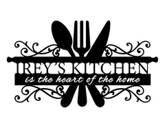 Custom Family Name Sign metal kitchen wall decor