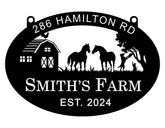 Custom Farmhouse Metal Sign personalized farm name
