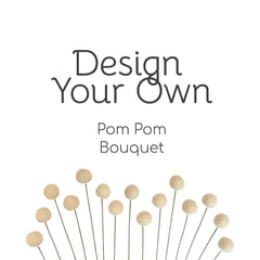 Custom Felt Ball Flower Bouquet by Sheep Farm Felt with 9 inch stems