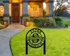 Custom Home Street Number Gate Fence address board gold color option