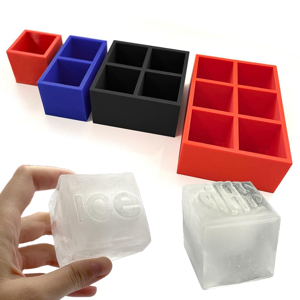 Custom Ice Cube Mold Monogram 2 inch silicone for whiskey