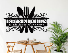 Custom Kitchen Name Signs rustic metal sign