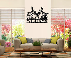 custom last name sign outdoor wall art