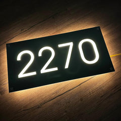 Custom LED House Numbers address plaque