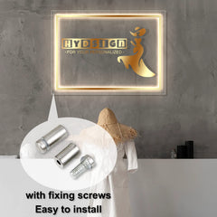 Customizable fonts and colors logo on acrylic sign