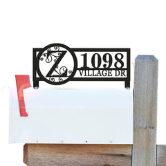Custom mailbox topper address plaque for outdoor decor