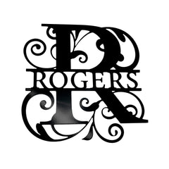 Custom Metal Name Signs monogram wall art indoor outdoor use