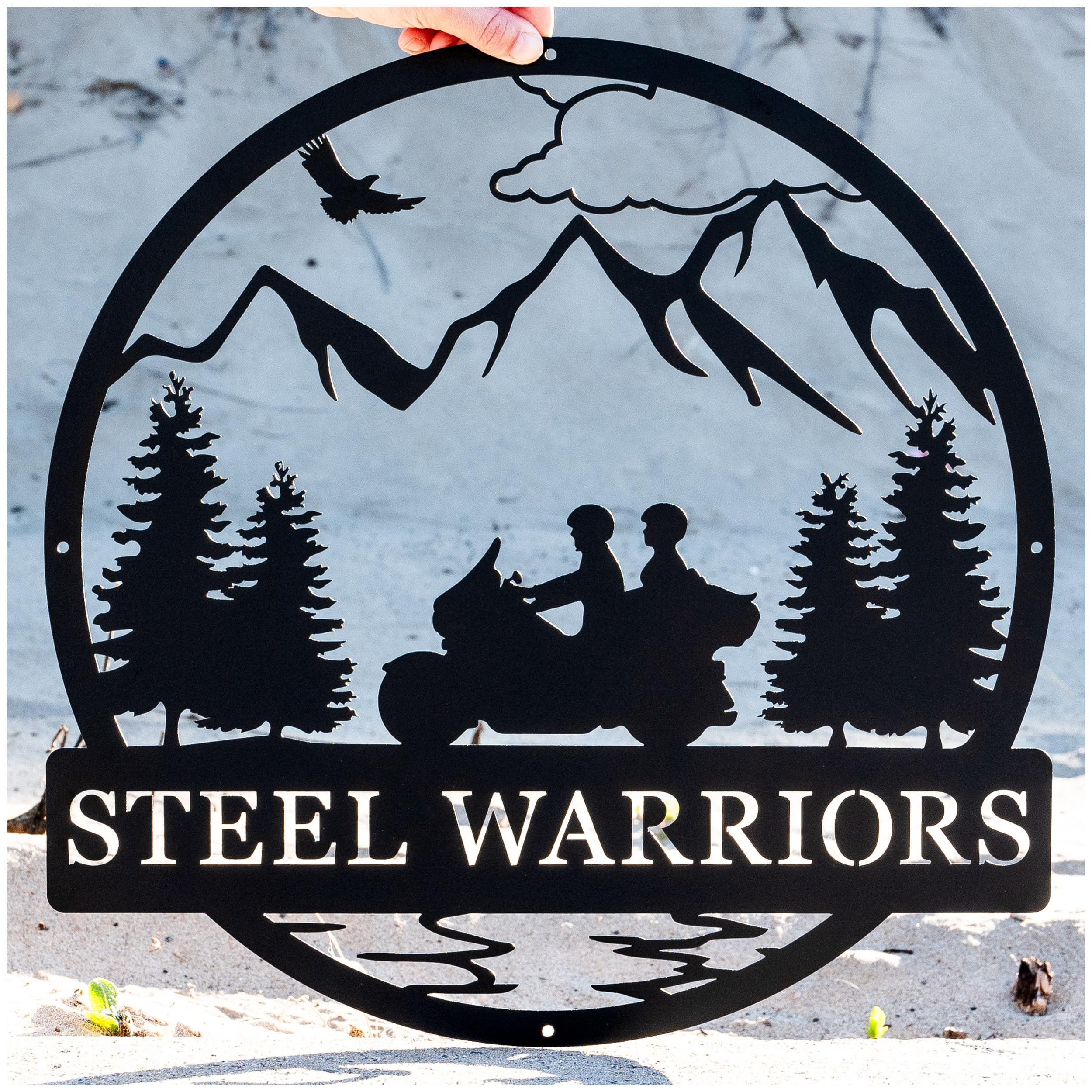 Custom Motorcycle Tour Bike Name Sign heavy-duty steel