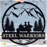 Custom Motorcycle Tour Bike Name Sign heavy-duty steel