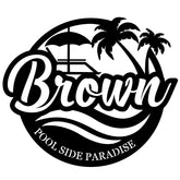 Custom Name Metal Pool Sign for indoor outdoor use