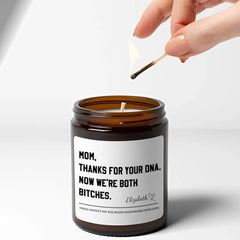 custom name option on 4oz scented candle for mom