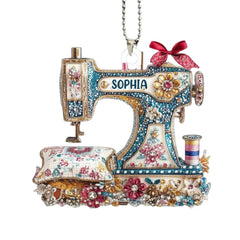 Custom Name Sewing Machine Ornament personalized keepsake
