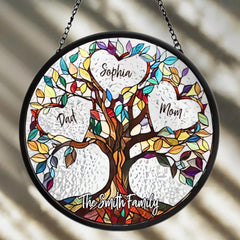 Custom names personalized suncatcher for family