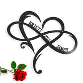 Custom Personalized Wall Hanging Sign with heart infinity design