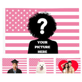 Custom Pink America Flag 3x5 ft size image
