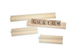 Custom Scrabble Rack natural wood color handmade