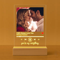 Personalized music plaque with photo gift option