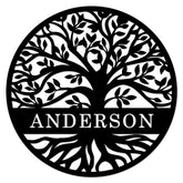 Custom Tree of Life Wall Decor with customizable last name