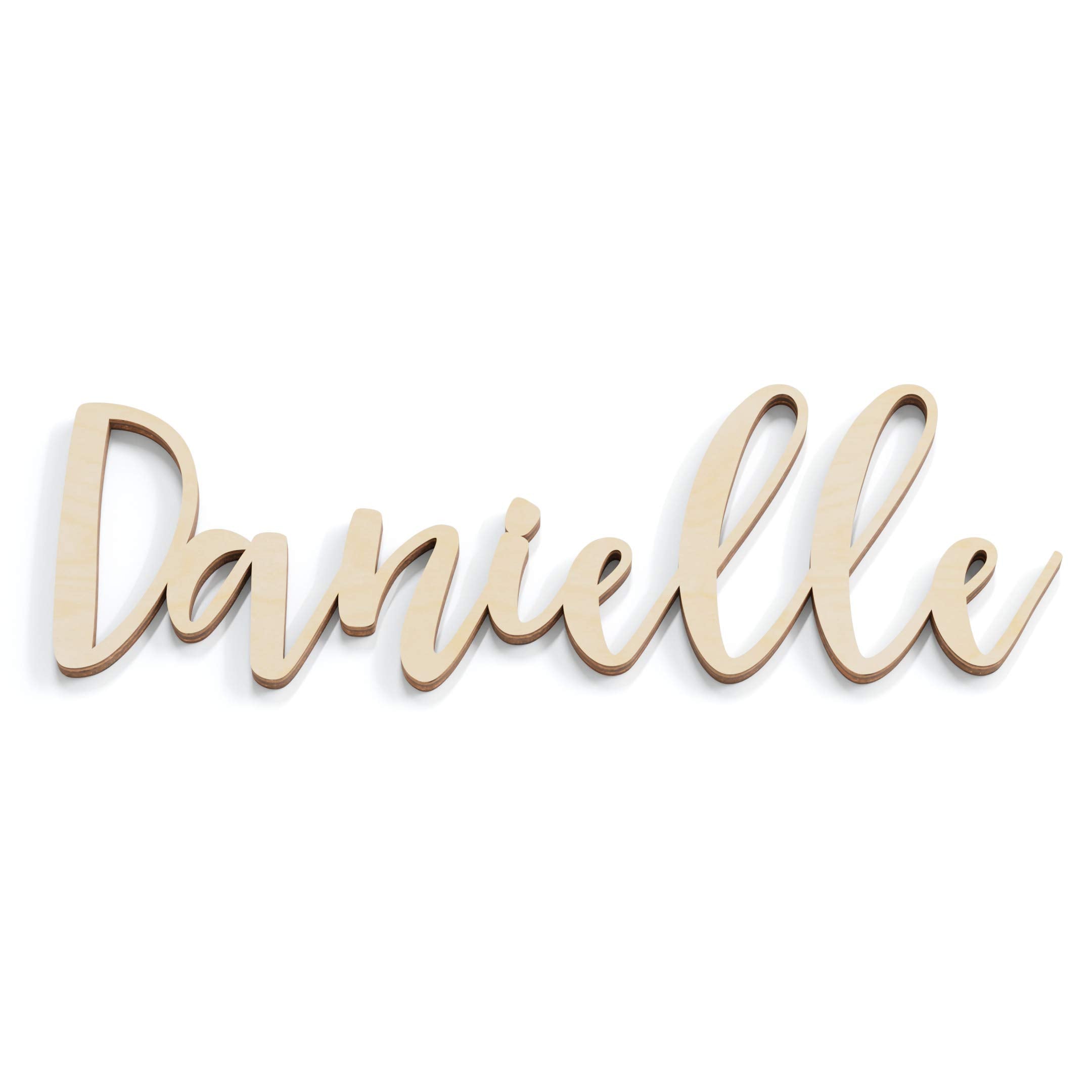 Custom Wooden Name Sign with Weekday Script font
