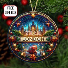 Custom year ornament with hanging string