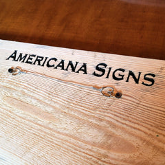 Customization option for LAUNDRY sign Americana Signs