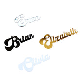Customized Groovy Acrylic Name Tags for Place Setting raw color, 1.5 inch height