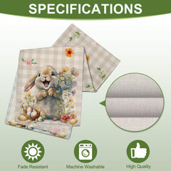 Bunny Easter decor table runner for festive table setting