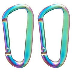 Cute Carabiner Clip 3in aluminum alloy in rose gold and pink color