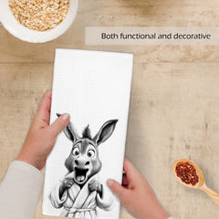 Donkey themed kitchen towel farmhouse decor