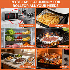 Not microwave safe aluminum foil for cooking