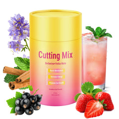 Cutting Mix Drink bottle label Strawberry Açaí flavor